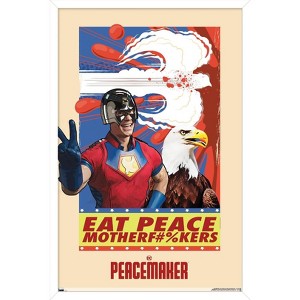 Trends International DC Comics TV Peacemaker - Eat Peace Framed Wall Poster Prints - 1 of 4