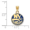 Black Bow Jewelry 14k Yellow Gold Plated Sterling Silver New York Islanders NHL Small Pendant - 2 of 3