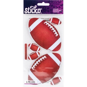 Sticko Stickers - Footballs, 6pcs - 1 of 2