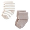 Touched by Nature Unisex Organic Cotton Socks, Neutral Stripes - 3 of 4