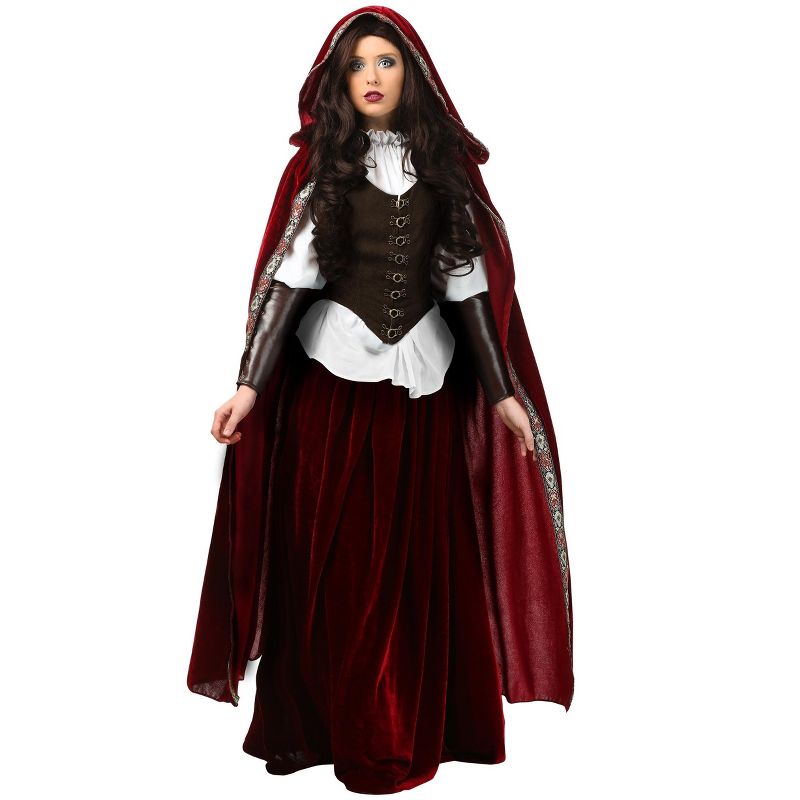 HalloweenCostumes.com Women's Deluxe Red Riding Hood Plus Size Costume, 1 of 13