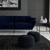Faye Velvet Round Pouf - WyndenHall - 2 of 4