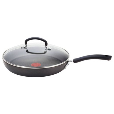 T-Fal Ultimate Hard Anodized 12" Covered Saute Pan - Dark Gray