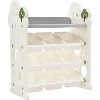 Kids Toy Storage Organizer, Toy Storage Organizer with14 Storage Bins, Large Tree Shape Design Multipurpose Storage Shelf, Storage with Roof, Toy Box - 2 of 4