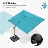 PURPLE LEAF Deluxe Aluminum Outdoor Patio Umbrella Square Cantilever Umbrellas - 4 of 4