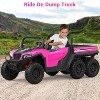 24V 4WD Electric Remote Control Riding Dump Truck, 2 Seats Kids Riding Car with Music Player and LED Lights - 3 of 4