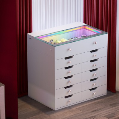 Vanitii Ivy 11 Drawer Dresser with RGB Lights Strip