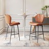 Faux Leather Barstool 43.7" H, With Vintage Brown Finish, Steel Frame by Zuo Modern - 2 of 4