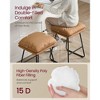 Set of 2 Modern Counter Height Bar Stools, Faux Leather Upholstery with Soft Cushion & Metal Sled Base, 25.6 Inch - 4 of 4