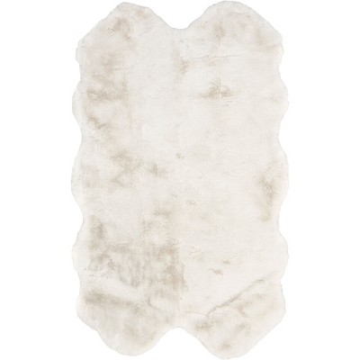 Nuloom Corra Cozy Plush Faux SheepSkin Pet Friendly Premium Machine Washable Area Rug, 3' 6" x 6', Off White