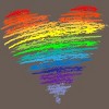 Adult Design By Humans Love Wins Rainbow Blended Heart Pride By KangThien Racerback Tank Top - 2 of 2