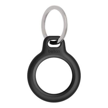Airtag - Leather Target Apple Key Ring : Midnight