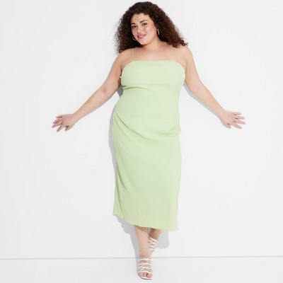 Women's Plisse Column Midi A-Line Dress - Wild Fable™