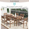 YOOCOZZ 7-Piece Outdoor Patio Dining Set Made of Acacia Wood with Seat Cushions - 3 of 4