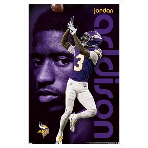 Trends International NFL Minnesota Vikings - Jordan Addison 24 Framed Wall Poster Prints - 1 of 4