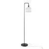LumiSource Metro 61" Contemporary Metal Floor Lamp in Oil Bronze with Clear Seeded Glass Shade from Grandview Gallery: UL Listed, Arc Design, 60W - 4 of 4