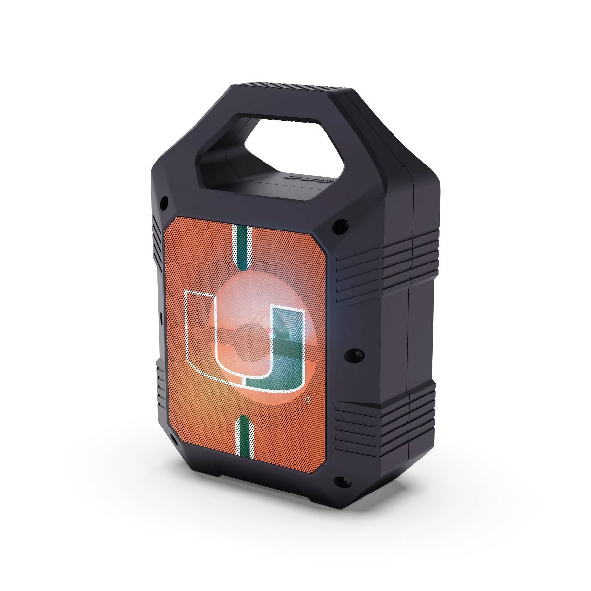 SOAR Collegiate ShockBox XL LED Wireless Bluetooth Speaker- Miami Hurricanes