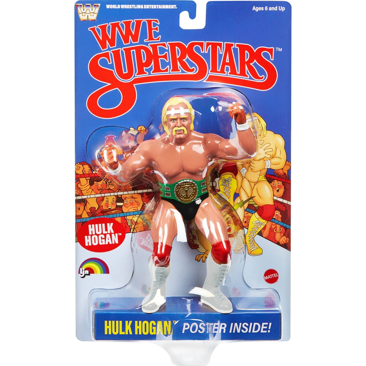 Детская фигурка WWE Ljn Superstars Hulk Hogan Action Figure, 1980s Retro 8" Collectible Toy — фото 1