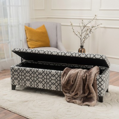 Vynxaria 59" Storage Ottoman: Stylish Seating & Smart Storage Solution