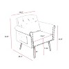 TIRAMISUBEST velvet armchair with metal legs, off white - 3 of 4