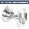 Ridstar Stainless Steel Wall-Mounted 360° Adjustable Handheld Shower Head Holder-Silver - 2 of 4
