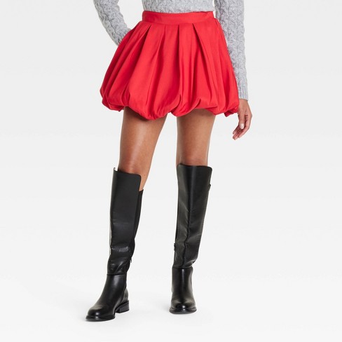 Women's Bubble Hem Mini Skirt - A New Day™ - image 1 of 3