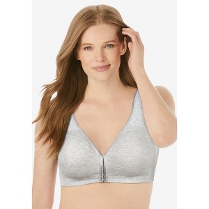 Catherines Cotton Comfort Front-Close No-Wire Bra - 1 of 2