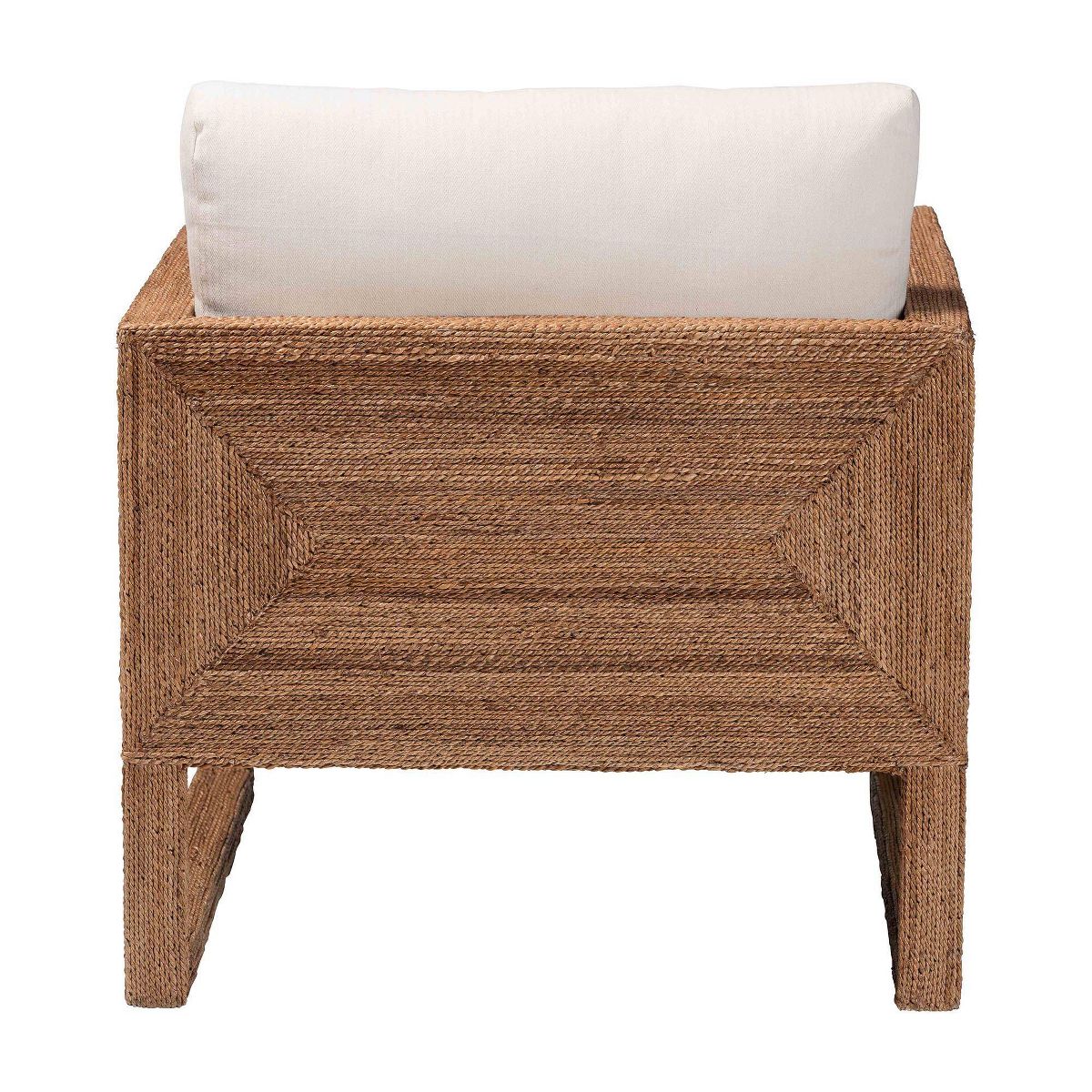 bali & pari Helina Seagrass and Acacia Wood Arm Chair Bleached Light Brown - thumbnail 7