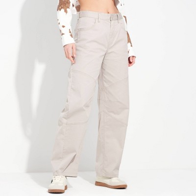 Women's Baggy Barrel Trousers - Wild Fable™ Reliable Beige M