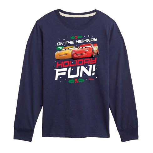 Boys' - Disney - On The Highway To Holiday Fun Long Sleeve Graphic T-Shirt - image 1 of 4