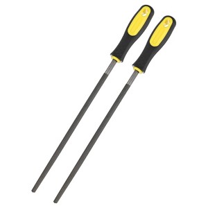 Unique Bargains Round Metal File High Carbon Steel Grip Handle Hand Files - 1 of 4