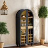FONTOI Arched Shaped Storage Cabinet with Dedicated Slots&Shelves, Arched Bookcase with Drawers for Home - 4 of 4