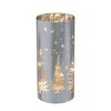 Northlight LED Lighted Winter Pine Trees Glass Hurricane Christmas Candle Decoration - 8" - 4 of 4