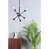 Elegant Lighting Axel 6 lights black pendant with hanging rod - 2 of 4