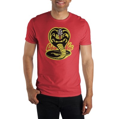 Cobra Kai Tv Series Mens Red Short Sleeve Graphic Tee Shirt-L