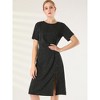 INSPIRE CHIC Women's Polka Dot Short Sleeve Round Neck Midi Dress - 2 of 4