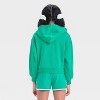 Girls' Hello Kitty Zip-Up Hooded Sweatshirt - Green - 3 of 4