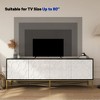 HDZNVF Modern Black and White Color Scheme Press Design 4 Door Cabinet, Living Room TV Stand - 4 of 4