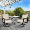 Aoodor Outdoor Deep Seat Cushion Set, Waterproof Patio Furniture Cushions with Adjustable Straps & Removable Cover, Set of 2 - 2 of 4