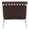 LeisureMod Bellefonte Pavilion Chair - Stainless Steel Frame Accent Chair, Italian Leather Cushions for Living Rooms, Offices, and Lounges - 4 of 4