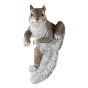 6.5" Polyresin Climbing Chip Squirrel Décor Statue Brown - Zingz & Thingz: Garden Accent, Outdoor Decorative Object - 1 of 4