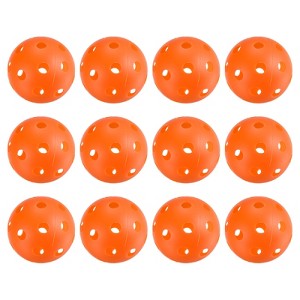 Unique Bargains Durable Precision Technology Good Balance Application Pickleball Balls 12 Pcs - 1 of 4