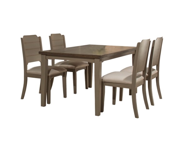 Clarion Five (5) Piece Rectangle Dining Set with Side Chairs Distressed Gray - Hillsdale Furniture
