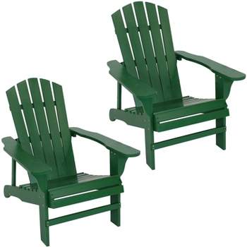 Sunnydaze Fir Wood Painted Finish Coastal Bliss Outdoor Adirondack Chair