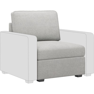 Belffin Chenille Middle Seat - Modular Storage Module with Skin-Friendly Fabric & Natural Hues