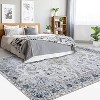 Vintage Floral Print Rug,Ultra-Thin Non-Slip Machine Washable Carpet for Living Room, Bedroom & Kitchen - 4 of 4
