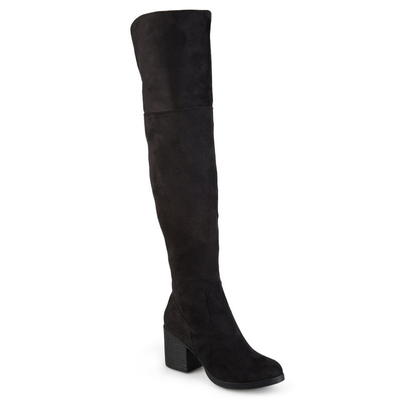 Journee Collection Womens Sana Stacked Heel Over The Knee Boots, 1 of 10