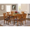Modern Dining Set - 7 Piece Kitchen Table with Chairs - 36x54 Inch Rectangle Table & Faux Leather Seats - 2 of 4