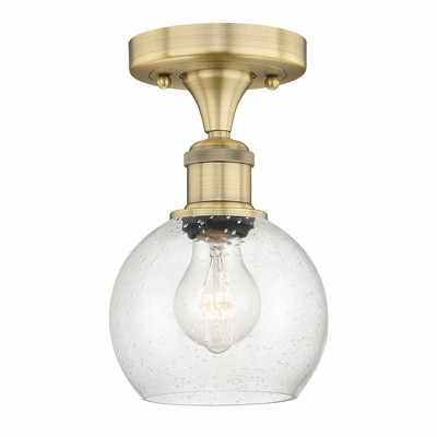 Athens - 1 Light Semi-Flush Mount In Industrial Style-8.88 Inches Tall and 6 Inches Wide