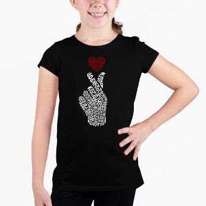 LA Pop Art Girl's Word Art T-shirt - K-Pop - 1 of 4